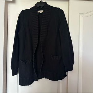 LOFT size M black Cardigan with pockets